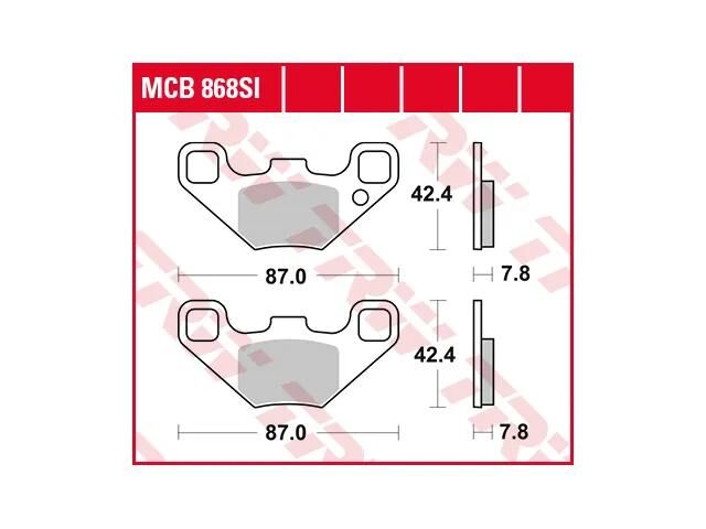 TRW bremseklodser mcb 868 bremseklodser sinter mcb 868 si