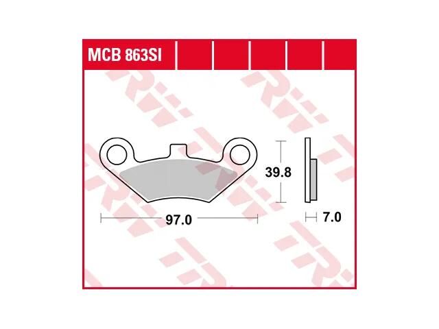TRW bremseklodser mcb 863 bremseklodser sinter mcb 863 si