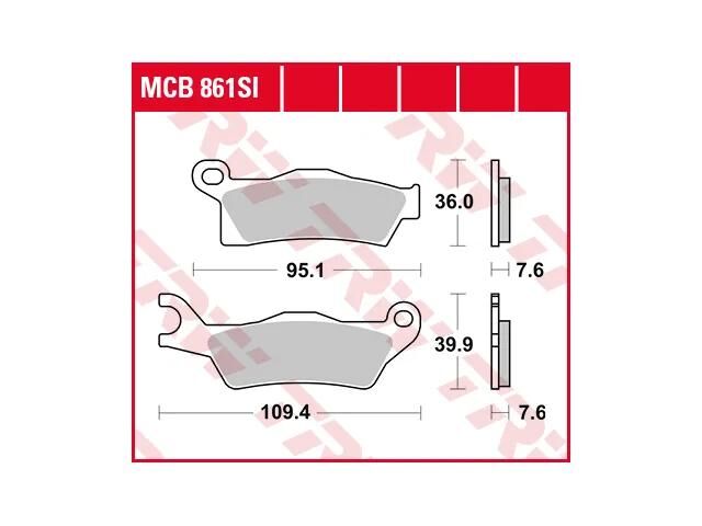 TRW bremseklodser mcb 861 bremseklodser sinter mcb 861 si