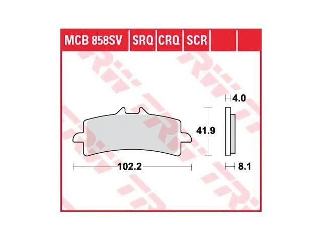 TRW bremseklodser mcb 858 bremseklodser sinter mcb 858 scr