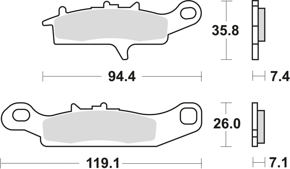 TRW bremseklodser mcb 757 bremseklodser sinter mcb 757 si
