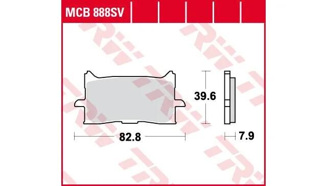 TRW bremseklodser mcb 888 bremseklodser sinter mcb 888 sv