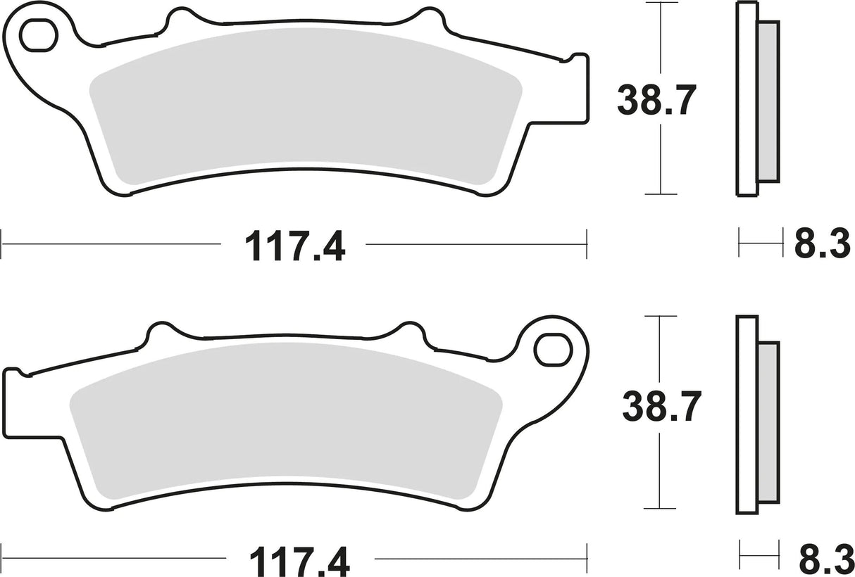 TRW bremseklodser MCB 726 bremseklodser organ. mcb 726