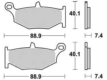 TRW bremseklodser mcb 783 bremseklodser sinter mcb 783 sh