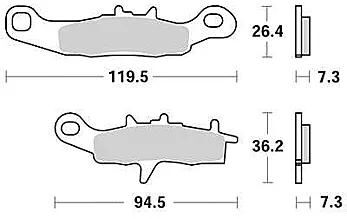 TRW bremseklodser mcb 697 bremseklodser sinter mcb 697 si