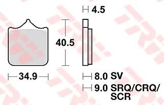 TRW bremseklodser mcb 829 bremseklodser sinter mcb 829 sv