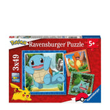Ravensburger puslespil Pokémon - puslespil - tre puslespil - 49 brikker - børnepuslespil