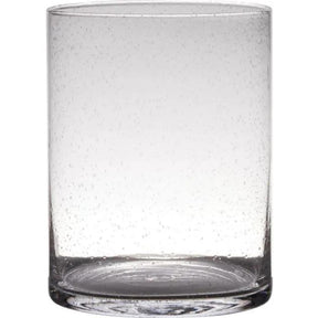 Hakbijl glas cylinder vase sodavand bobler glas ø19xh25cm
