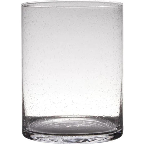 Hakbijl glas cylinder vase sodavand bobler glas ø19xh25cm