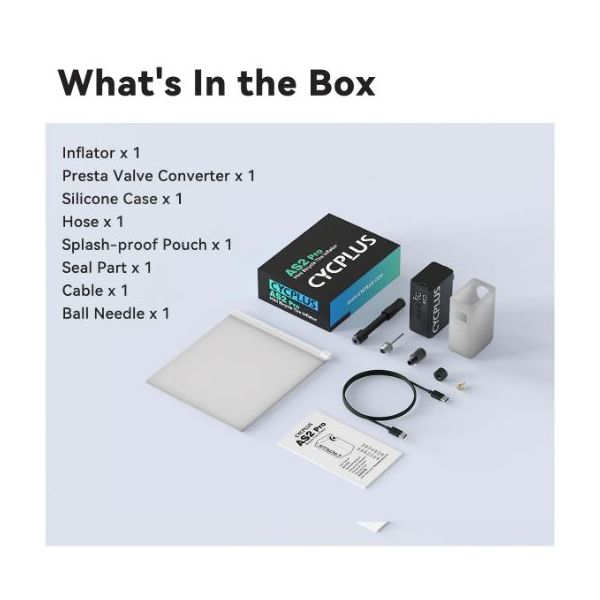 Cyclplus elektrisk batteripumpe as2 pro - sort