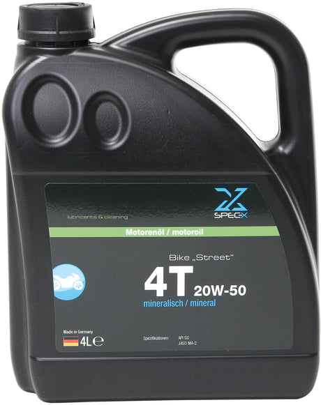 Spec-x motoroliecykel 4t street motorolie 4t 20w-50 stre 4l cykel