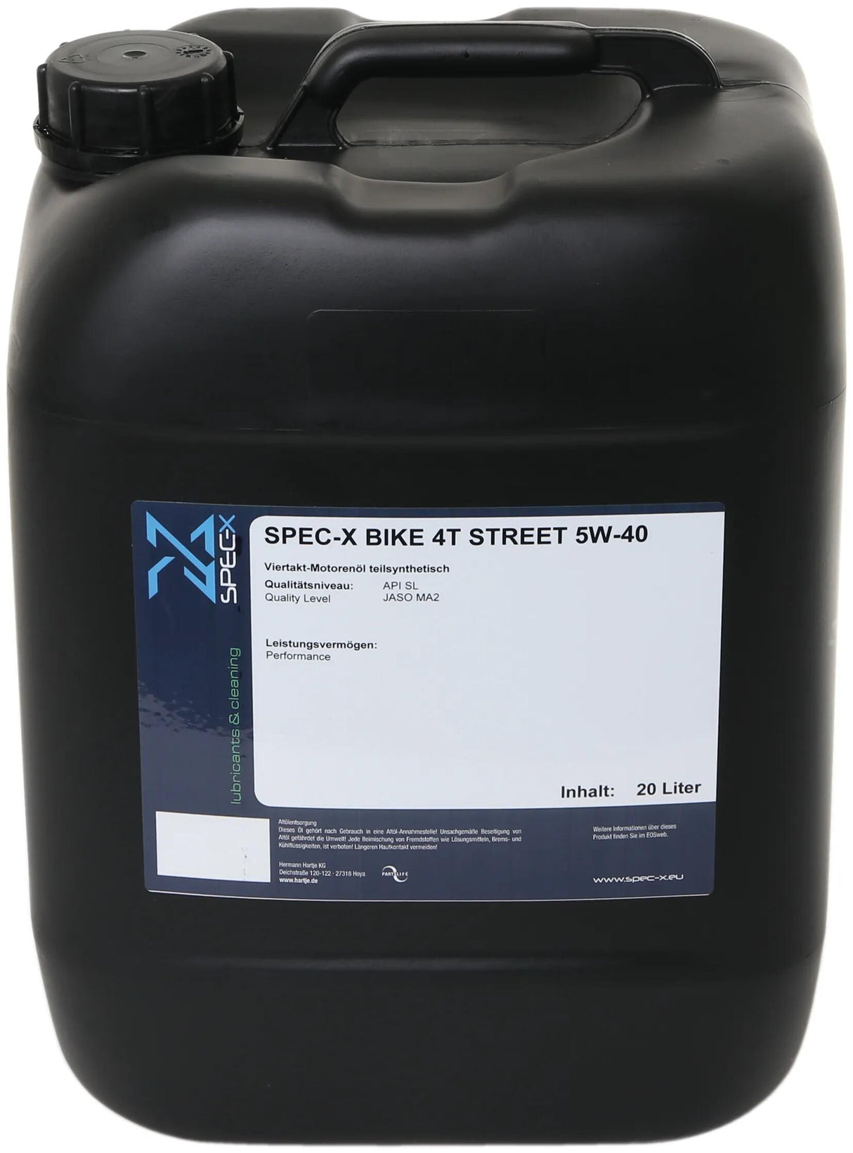 Spec-x motoroliecykel 4t street motorolie 4t 5w-40 stree 20l cykel