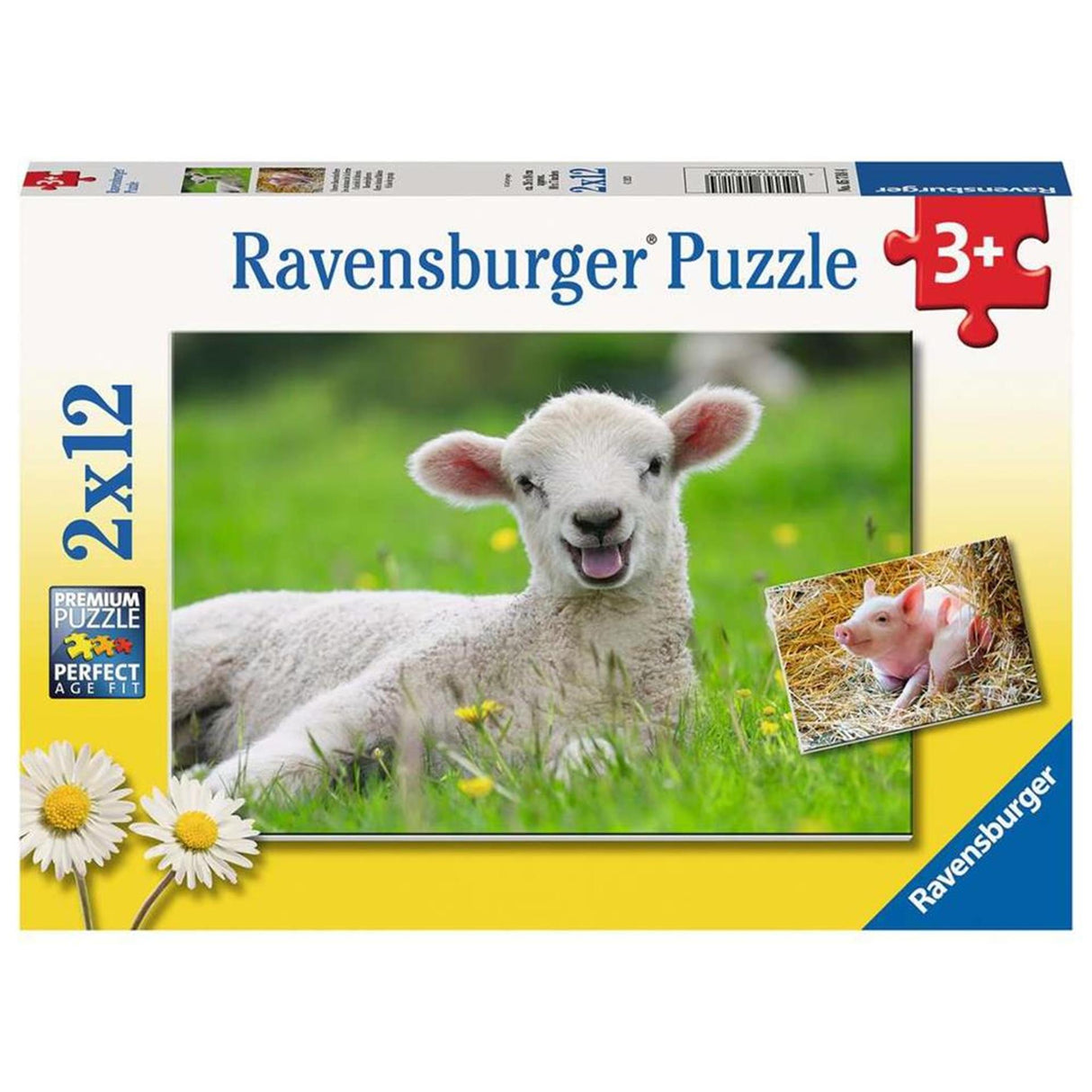 Ravensburger puslespil husdyr 2x12 brikker