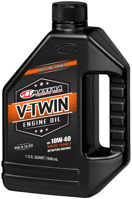 Maxima racerolie motorolie v-twin mineralsk motorolie maxima v-twin mineral 10w-40 946ml
