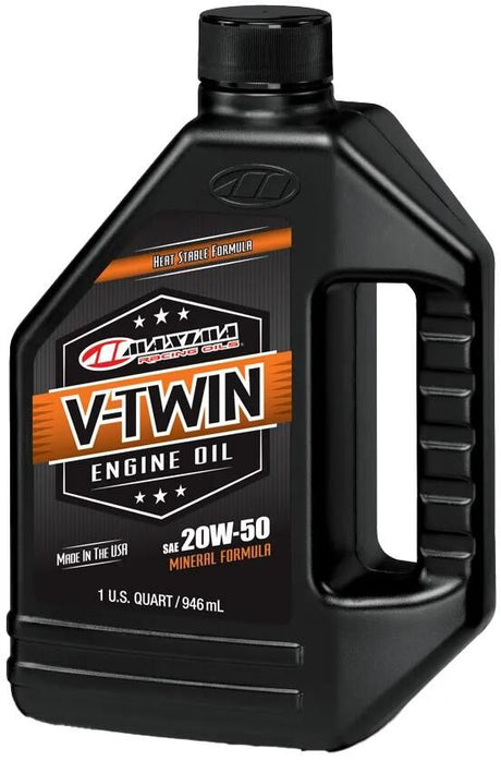Maxima racerolie motorolie v-twin mineralsk motorolie maxima v-twin mineral 20w-50 946ml
