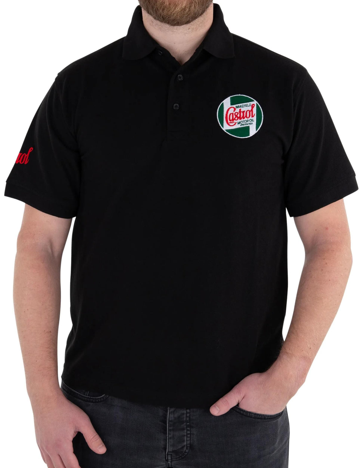 Castrol poloshirt klassisk poloshirt klassisk sort gr. m 48