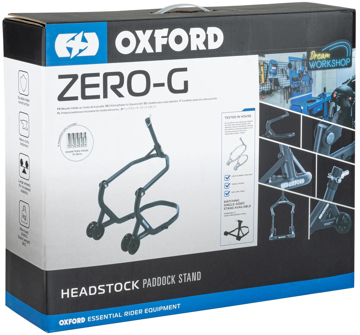 Oxford monteringsstand nul-g-hovedstativ monteringstest. zer sort