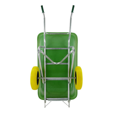 Fort products wheelbarrow f s 350l green galvanized base 2 mm wheel
