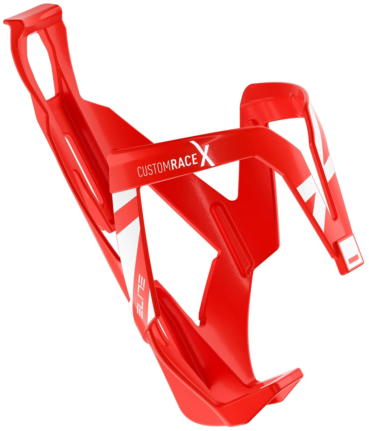 Elite trinkflaschenhalter custom race plus flaschenh.cust.race rød glans hvid grafik