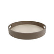 Bakke bjarne rund råhvid taupe træ 30x30x4cm