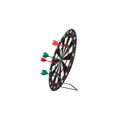 Longfield børnevenlig dartskive - ø 42 cm - inklusiv 2 sæt softip dart 18 gram - sikker dartskive til børn - børnesikkerhed -