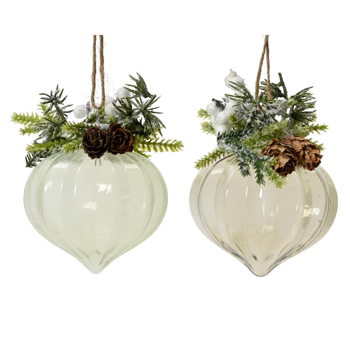 Decoris julevedhæng ornament sæt 2 stk ø8cm