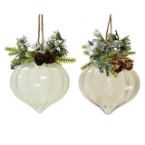 Decoris julevedhæng ornament sæt 2 stk ø8cm