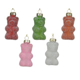 Decoris julevedhæng i form af et gummibjørneglas dia4x8cm 5-delt