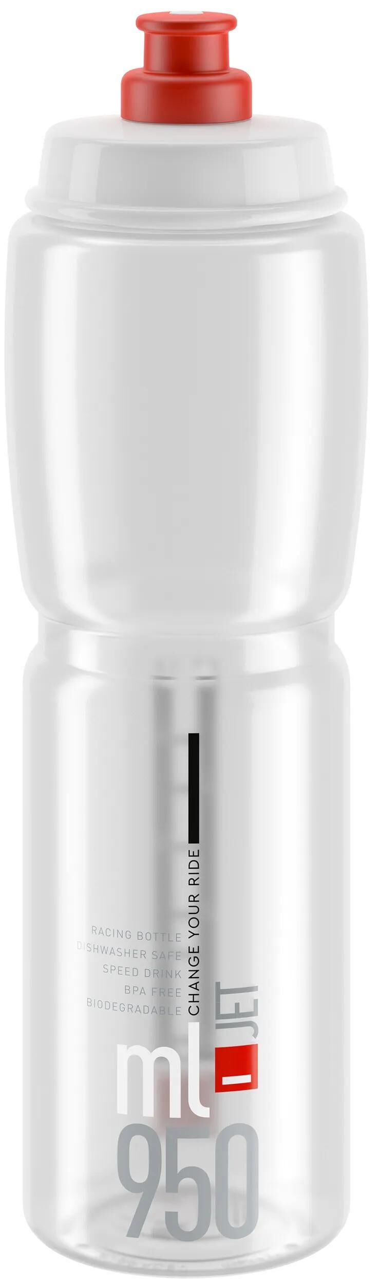 Elite vandflaske jet plus flaske jet plus 950ml klar rød