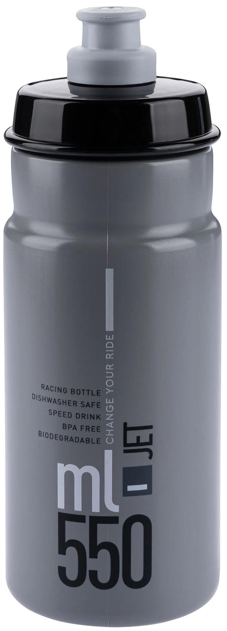Elite vandflaske jet plus flaske jet plus 550ml klar grå