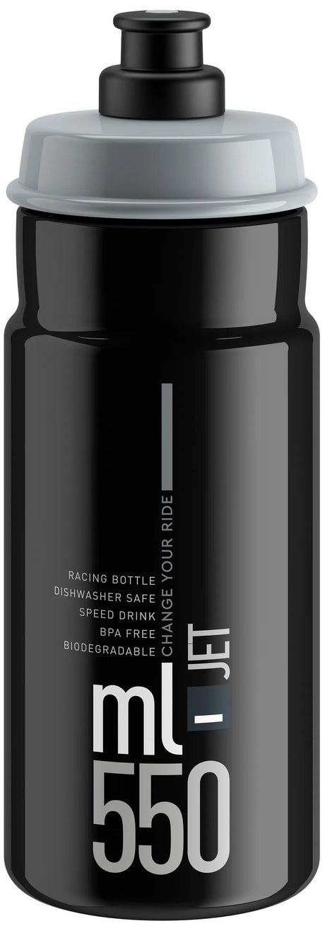 Elite vandflaske jet plus flaske jet plus 550ml sort grå