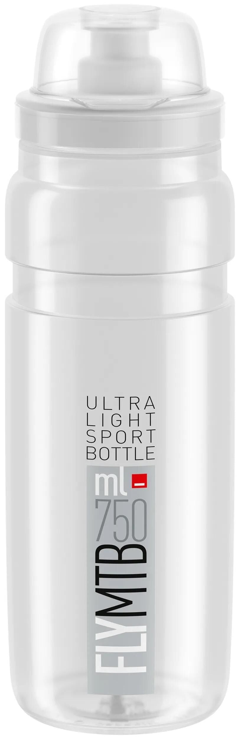 Elite vandflaske flue mtb flaske flue mtb 750ml klar grå