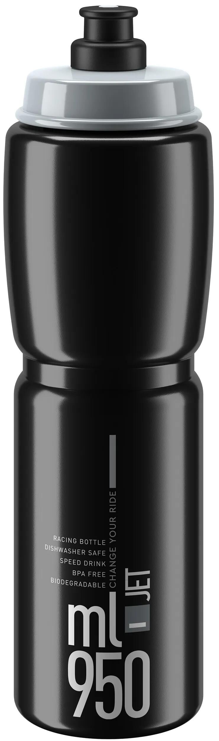 Elite vandflaske jet plus flaske jet plus 950ml sort grå