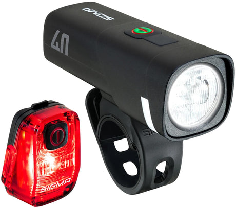 Sigma sport leuchten sæt aura 40 hiro 10 ride sikkert i skole sigma batteri lys sæt aura 40 + hiro 10 rts va.