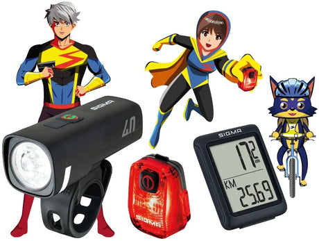 Sigma sport leuchten sæt aura 40 hiro 10 bc 5.0 wr ride sikkert i skole sigma bundle aura 40 + hiro 10 + bc 5.0 rsts