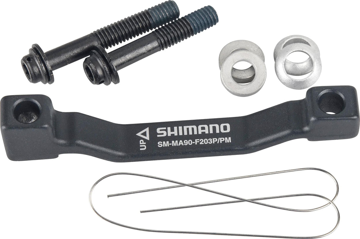 Shimano bremseklodsholder adapterskive br.adapter shim. pm pm 203mm fr. bagtil