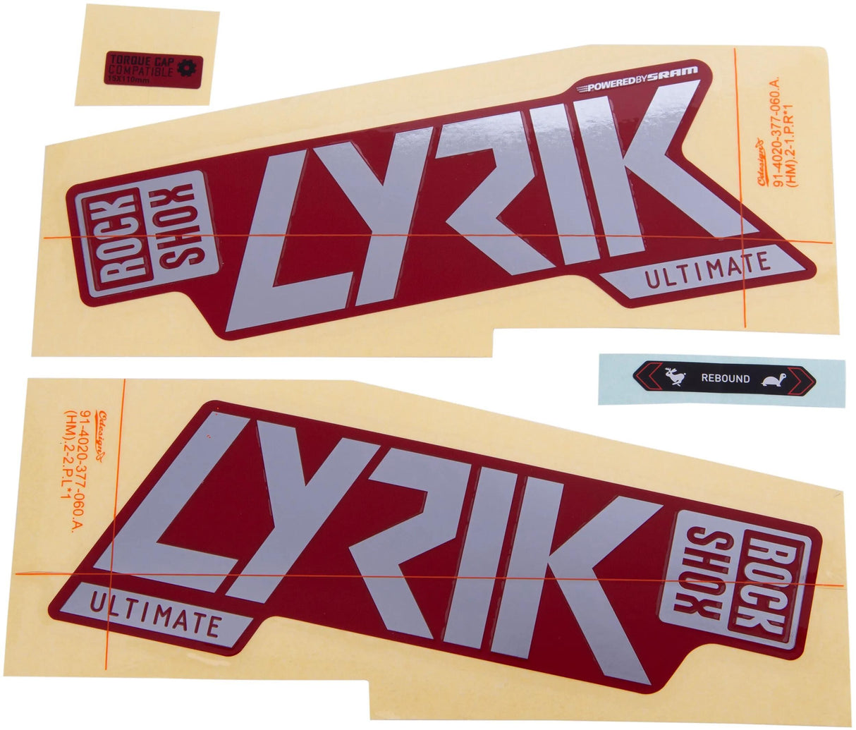 Rockshox indretningssæt mærkatsæt rs lyrik ult. f.ed