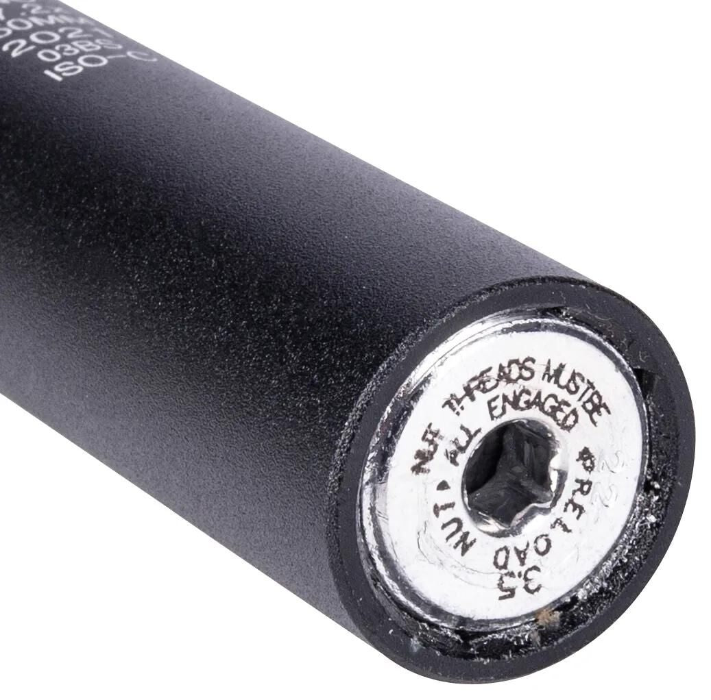 Contec affjedret sadelpind kano ct fjeder-sadelpind. ka 31,6 x 350 sort