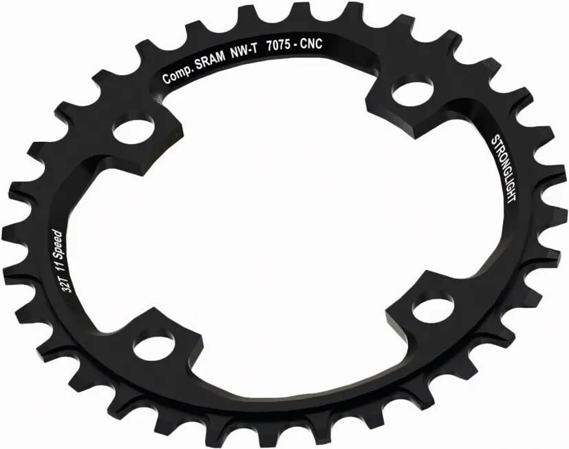 Stronglight kædering kædering 34t bcd 104 alu sort