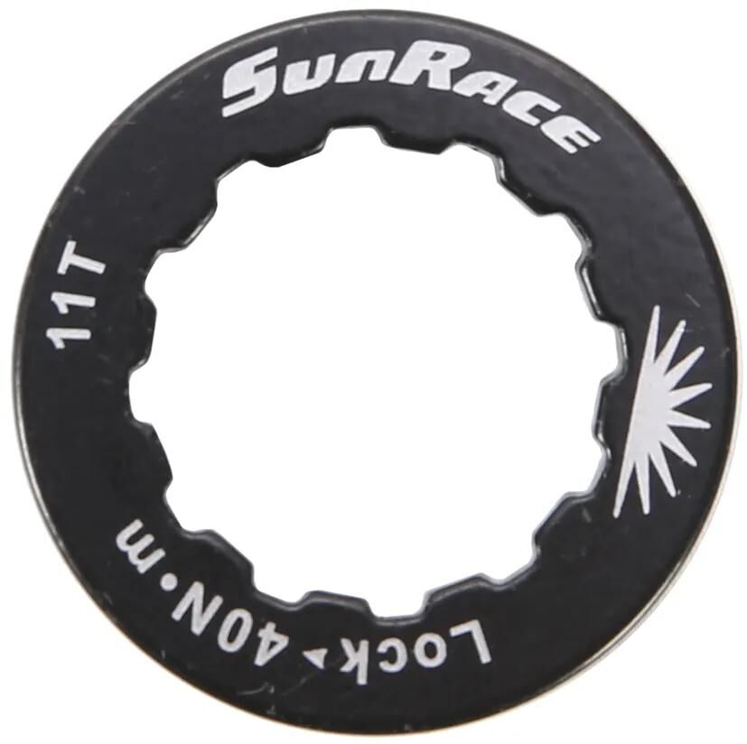 Sunrace låsering låsering alu, sort, f.11t.