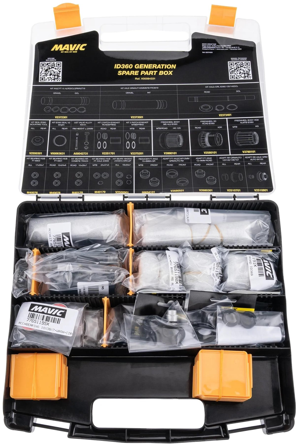 Mavic ersatzteilebox reservedelsboks sort