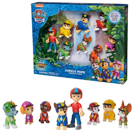 Paw patrulje jungle hvalpe figurer 8-delt