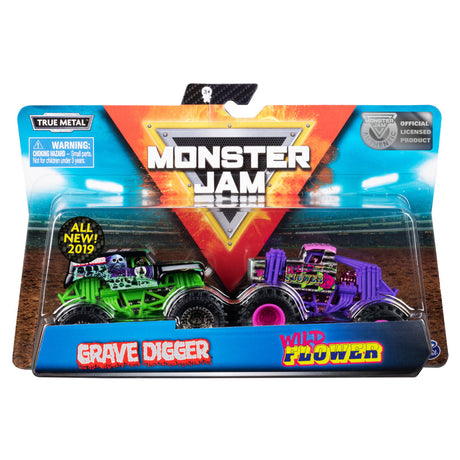 Monster high monster jam trykstøbte lastbiler 1:64 2 stykker assorteret