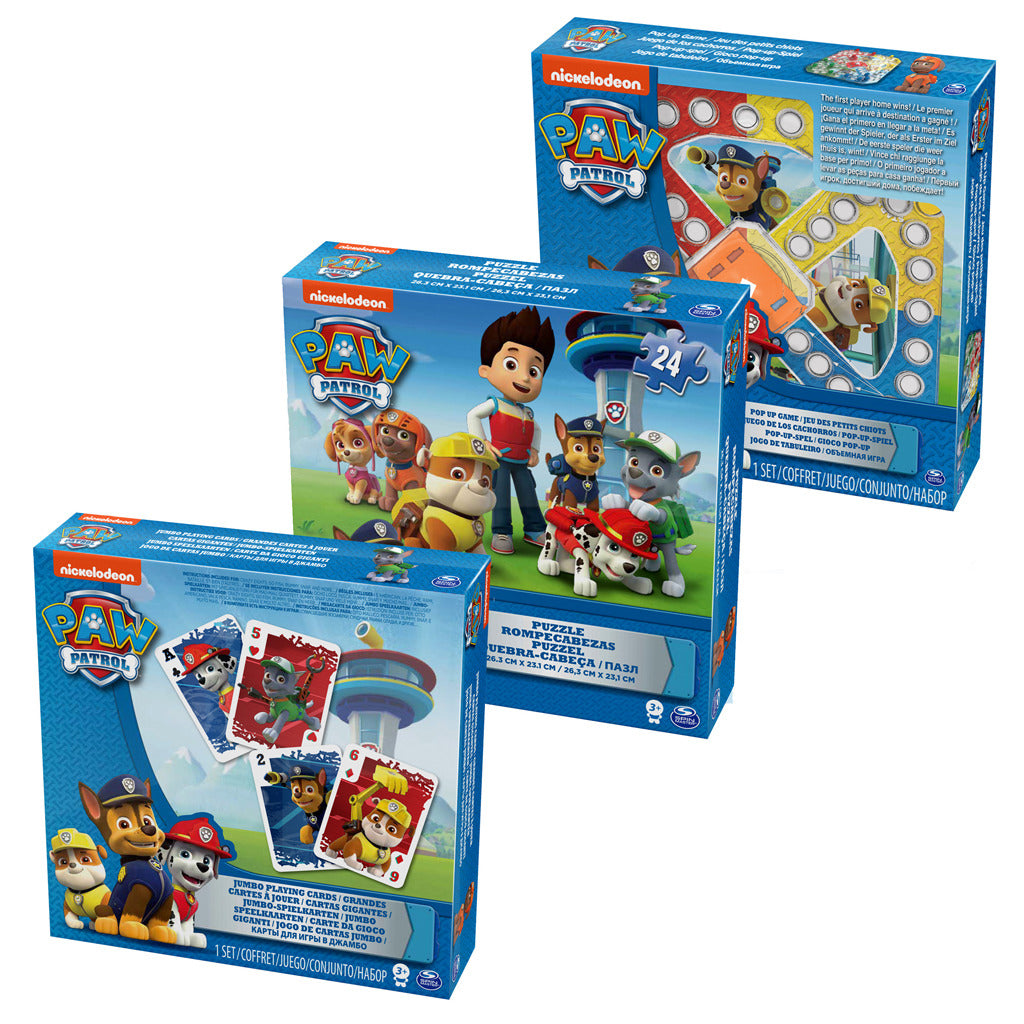 Paw patrol 3-pack spil bundt