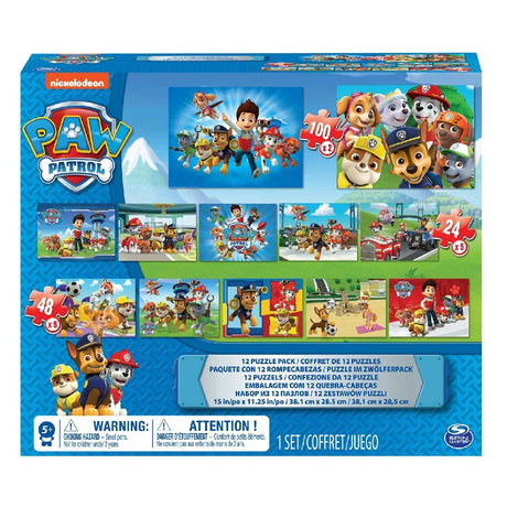 Paw patrol 12i1 puslespil sæt 25 48 100 brikker