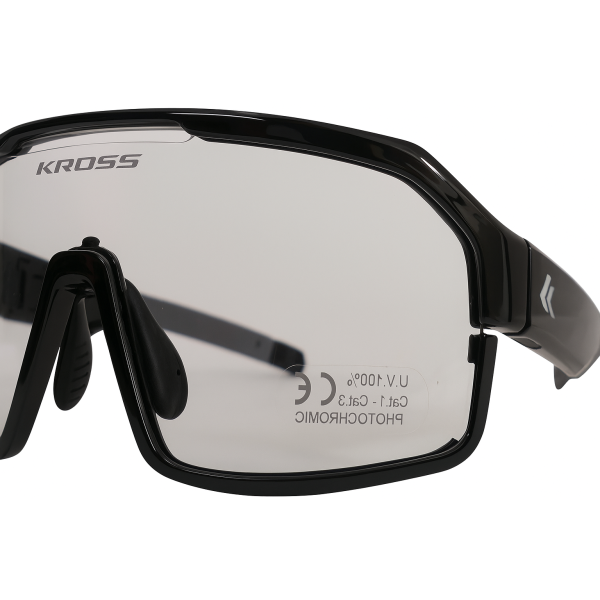 Kross cykelbriller flyve UV400 fotokromiske linser - sort stel