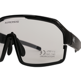 Kross cykelbriller flyve UV400 fotokromiske linser - sort stel