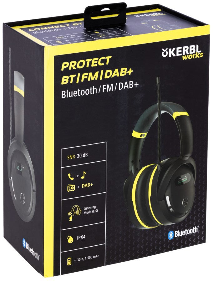 Kerbl produkters høreværn virker beskytter med dabplus radio og bluetooth