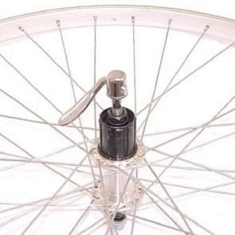 Sunrace baghjul 28 sp. aluminium eger 13 trek basic sølv kassette hub 8v dropout