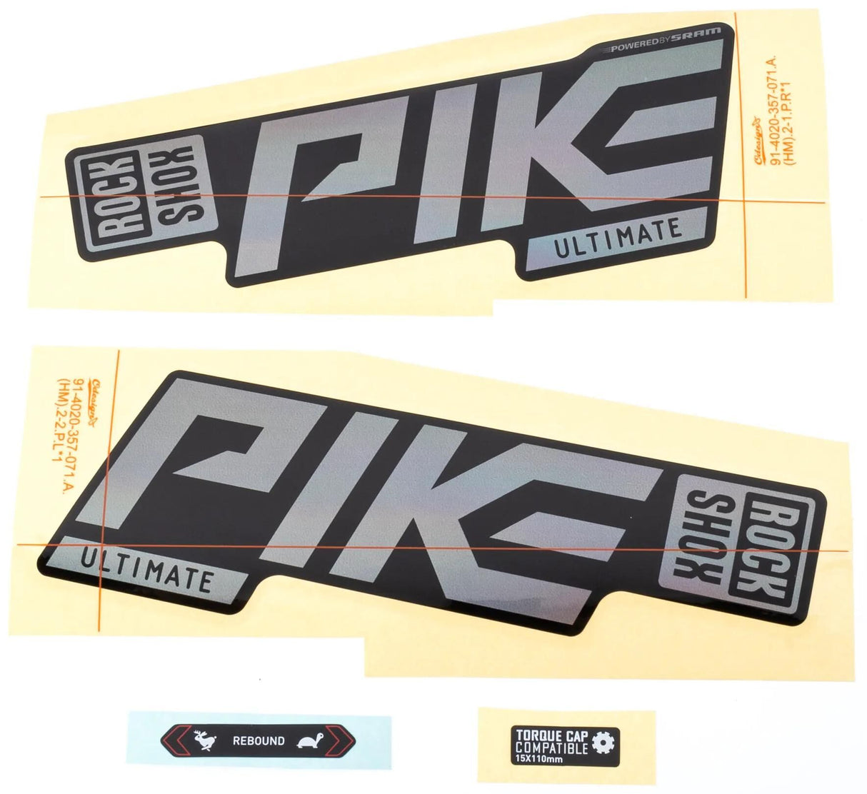 Rockshox indretningssæt signatur serie mærkatsæt rs pike ult. regnbue